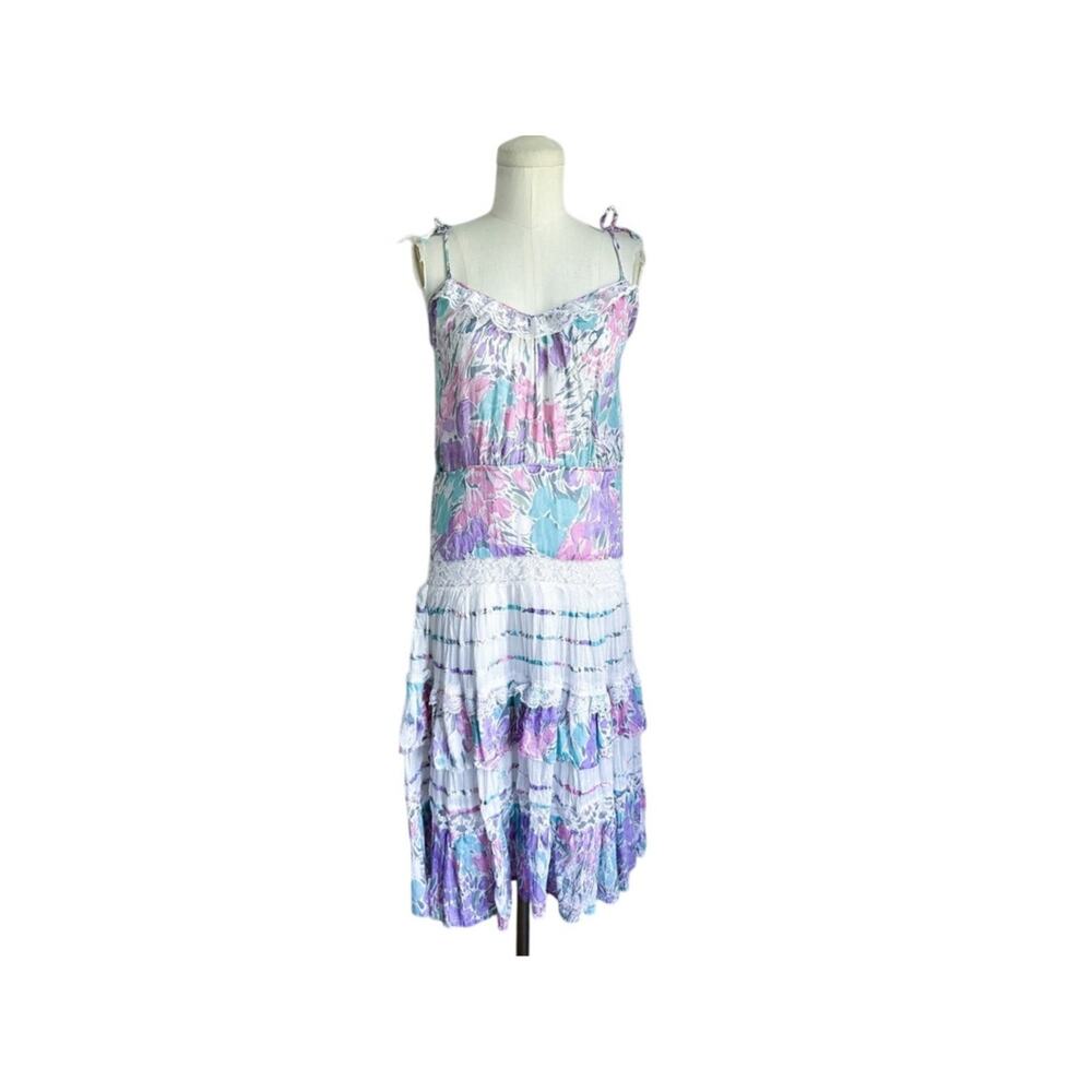 Vintage Drop Waist Maxi Sundress- Cotton Guaze